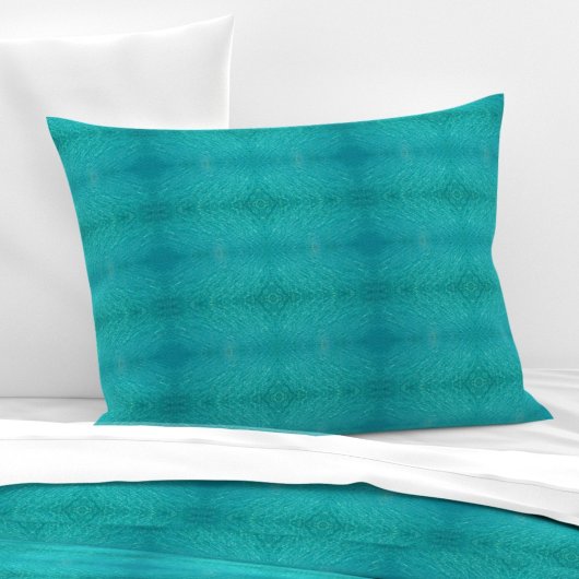 Turquoise wateren L-formaat patroon Kussensloop