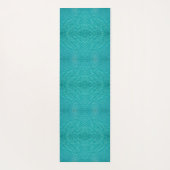 Turquoise waterpatroon yogamat (Achterkant)