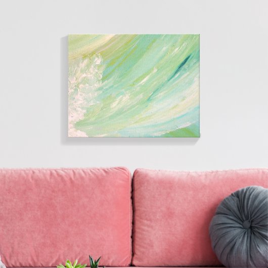 Turquoise waterval canvas Print (Insitu (Woonkamer))