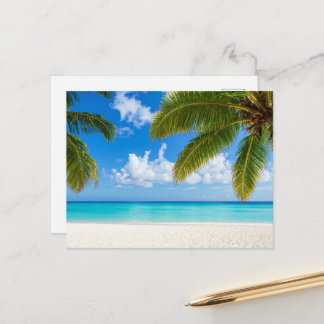 Turquoise Watervallandschap Briefkaart
