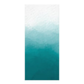 Turquoise waterverf achtergrond reclamekaart (Achterkant)