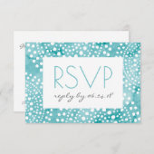 Turquoise Waterverf Bali Boho RSVP (Voorkant / Achterkant)