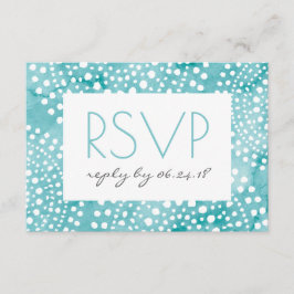 Turquoise Waterverf Bali Boho RSVP Kaartje