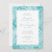 Turquoise Waterverf Bali Boho Wedding Kaart (Voorkant)