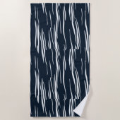 Turquoise Waterverf Brush Stroke Stranddeken Strandlaken (Voorkant)