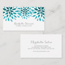 Turquoise Waterverf Chrysanthemums