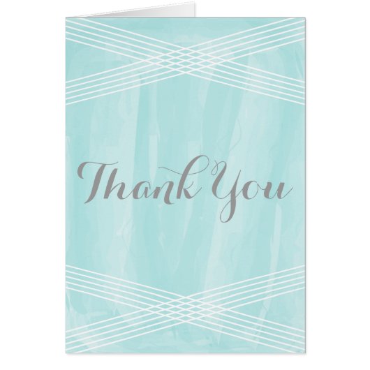 Turquoise Waterverf Deco Hartelijk dank (Voorkant)