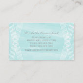 Turquoise Waterverf Deco Visitekaartje (Achterkant)