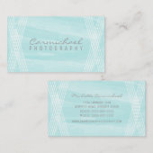 Turquoise Waterverf Deco Visitekaartje (Voorkant / Achterkant)