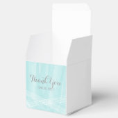 Turquoise Waterverf Deco Wedding Bedankdoosjes (Geopend)