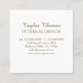 Turquoise Waterverf edelstenen gouden ringen Vierkante Visitekaartje (Achterkant)