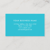 Turquoise Waterverf en Goud Visitekaartje (Achterkant)