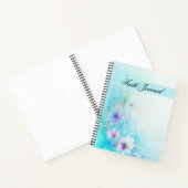 Turquoise Waterverf Floral Faith Journal Notitieboek (Binnen)