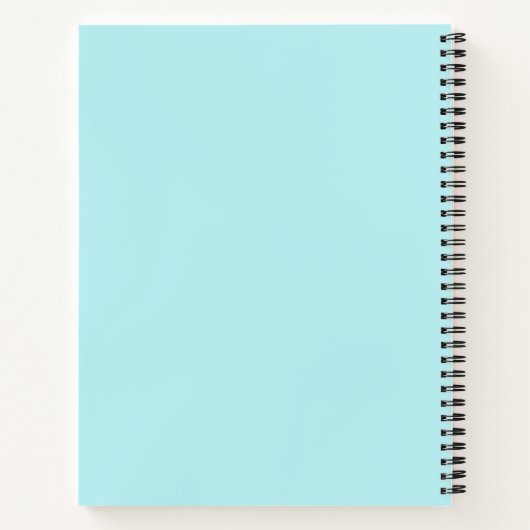 Turquoise Waterverf Floral Faith Journal Notitieboek (Achterkant)
