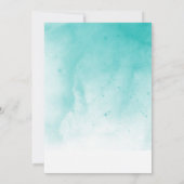 Turquoise Waterverf Floral Rehearsal Dinner Kaart (Achterkant)