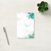 Turquoise Waterverf Geode Post-it Notes (Kantoor)