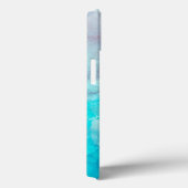 Turquoise Waterverf Gepersonaliseerd Case-Mate iPhone Case (Achterkant / Rechts)