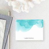 Turquoise Waterverf Gepersonaliseerd Post-it® Notes