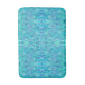 Turquoise Waterverf Kaleidoscope Bath Mat (Voorkant Verticaal)