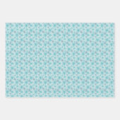 Turquoise Waterverf kerstballen en Snowflake Inpakpapier Vel (Voorkant 3)