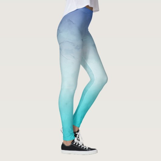 Turquoise Waterverf Leggings (Rechts)