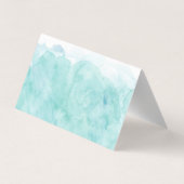 Turquoise Waterverf Modern Artist Visitekaartje (Achterkant)