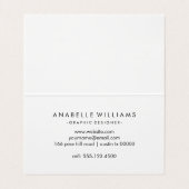 Turquoise Waterverf Modern Artist Visitekaartje (Binnenkant ongevouwen)