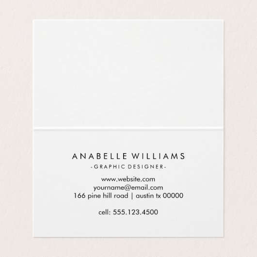 Turquoise Waterverf Modern Artist Visitekaartje (Binnenkant ongevouwen)