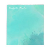Turquoise Waterverf Notitieblok (Voorkant)