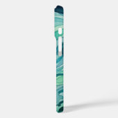 Turquoise Waterverf Oceaan Golven Case-Mate iPhone Case (Achterkant / Links)