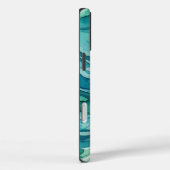 Turquoise Waterverf Oceaan Golven Case-Mate iPhone Case (Achterkant / Rechts)