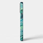 Turquoise Waterverf Oceaan Golven Case-Mate iPhone Case (Achterkant / Links)
