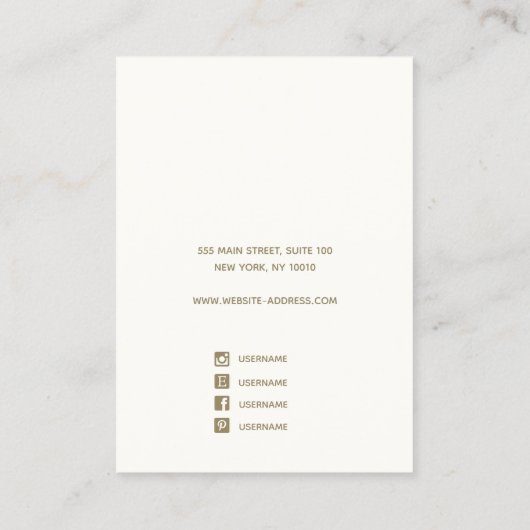 Turquoise Waterverf Sky Earring Display Visitekaartje (Achterkant)