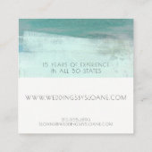 Turquoise Waterverf Wash Visitekaartje (Achterkant)