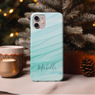 Turquoise Waterverf Wave Tough iPhone 6 Hoesje
