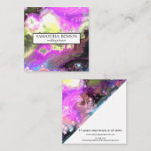 Turquoise Waterverf Wedding Planner Square Busine Vierkante Visitekaartje (Voorkant / Achterkant)