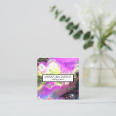 Turquoise Waterverf Wedding Planner Square Busine Vierkante Visitekaartje (Staand voorkant)