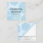 Turquoise Waterverf Wedding Planner Vierkante Visitekaartje (Voorkant / Achterkant)