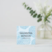 Turquoise Waterverf Wedding Planner Vierkante Visitekaartje (Staand voorkant)