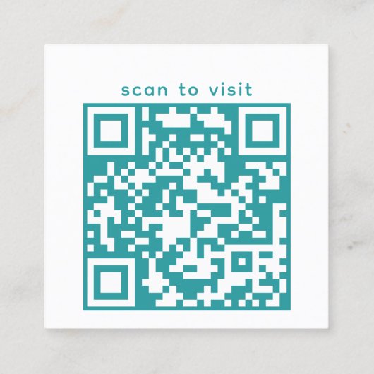 Turquoise Waterverf Whisk Bakkerij QR Dank u Vierkante Visitekaartje (Achterkant)
