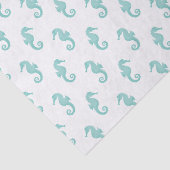 Turquoise  Waterverf Zeepaardjes Tissuepapier (Detail)