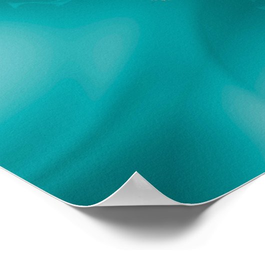 Turquoise Wave Poster (Hoek)