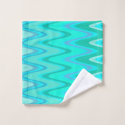 Turquoise Waves Bad Handdoek (Wasdoekje)