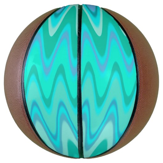 Turquoise Waves Basketbal (Verticaal)