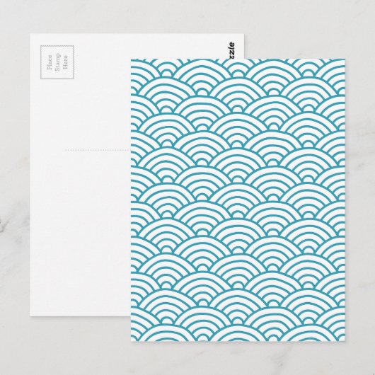 Turquoise Waves Briefkaart (Voorkant / Achterkant)
