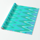 Turquoise Waves Cadeaupapier (Uitgerold)