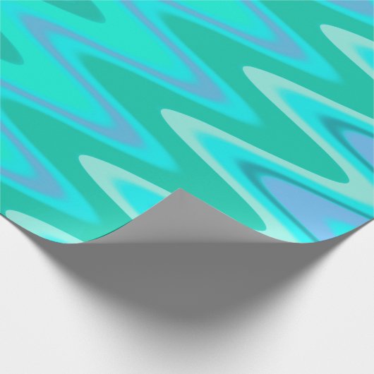 Turquoise Waves Cadeaupapier (Hoek)
