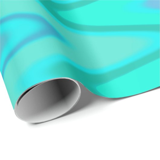Turquoise Waves Cadeaupapier (Rol Hoek)