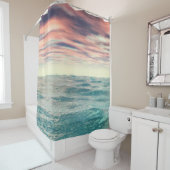 Turquoise Waves Douchegordijn (In situ)