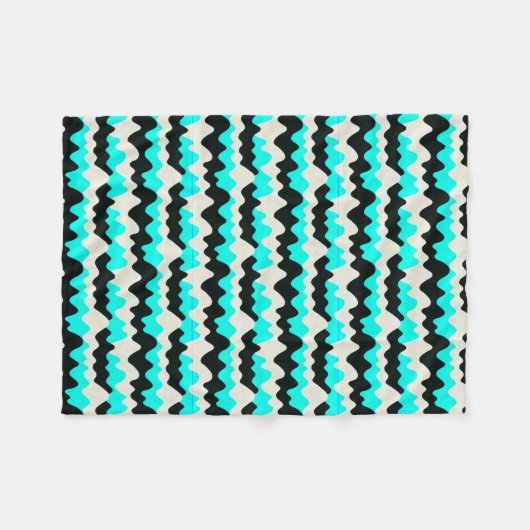 Turquoise Waves Fleece Deken (Voorkant (Horizontaal))